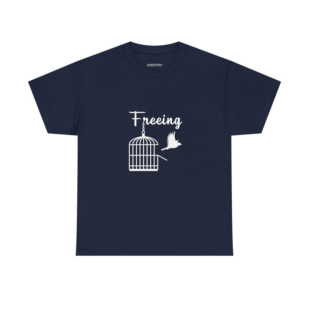 Freedom Unisex Heavy Cotton Tee, Inspirational Tee, Motivational Shirt, Gift for Spiritual Seekers, Unique Graphic Tee, Casual Everyday Wear