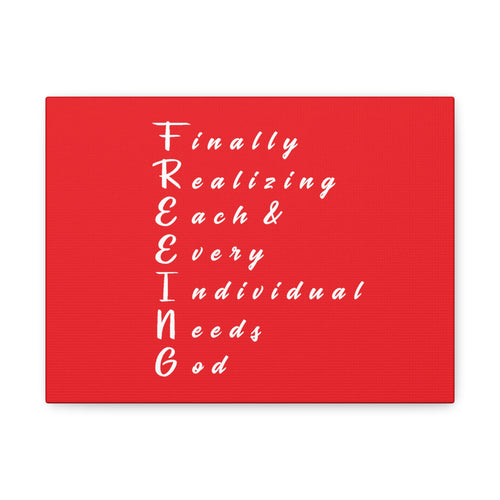 FREEING Canvas Art: Unique Wall Decor for Faith, Home, and Gifts, Motivational Quote Decoration, Spiritual Home Accent