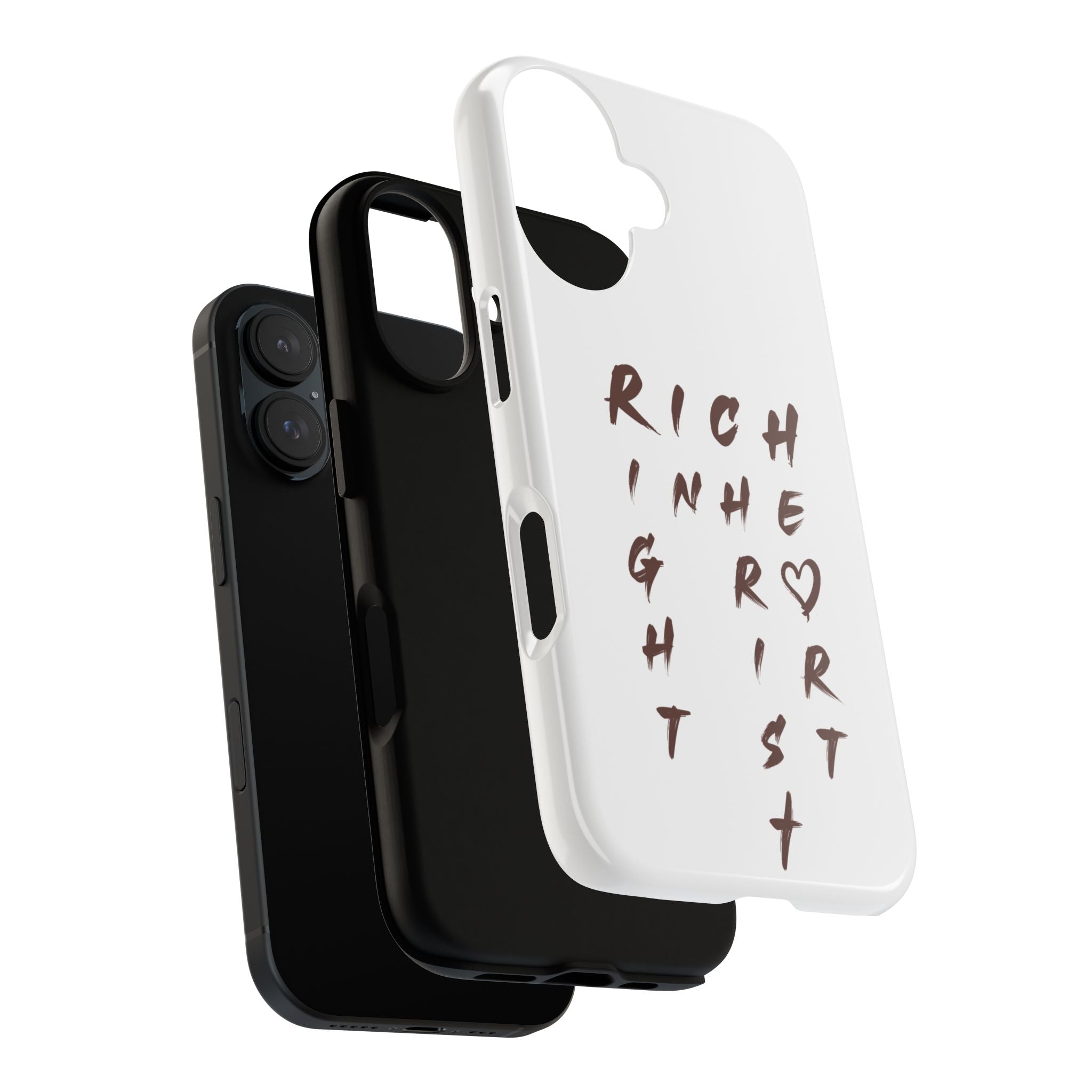 Rich in Christ Phone Case, Inspirational Phone Cover, Christian Gifts, Trendy Phone Accessory, Faith-Based Design