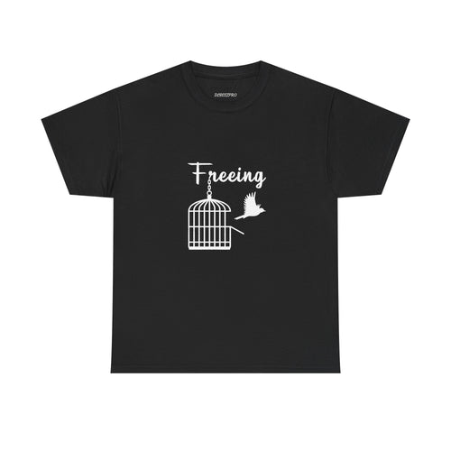 Freedom Unisex Heavy Cotton Tee, Inspirational Tee, Motivational Shirt, Gift for Spiritual Seekers, Unique Graphic Tee, Casual Everyday Wear