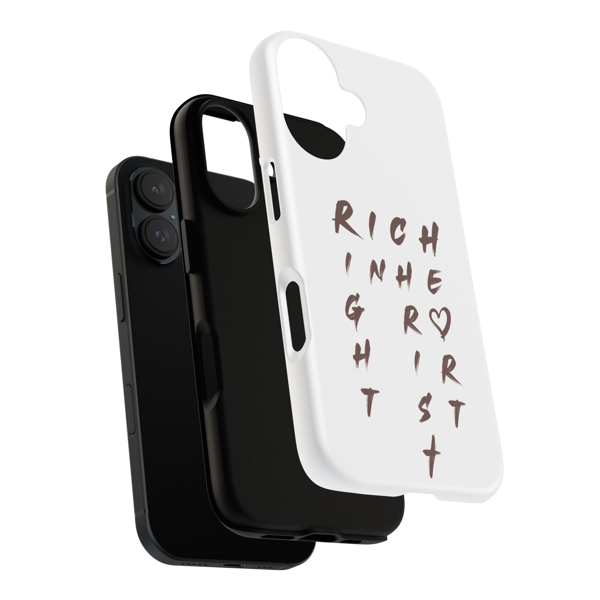 Rich in Christ Phone Case, Inspirational Phone Cover, Christian Gifts, Trendy Phone Accessory, Faith-Based Design