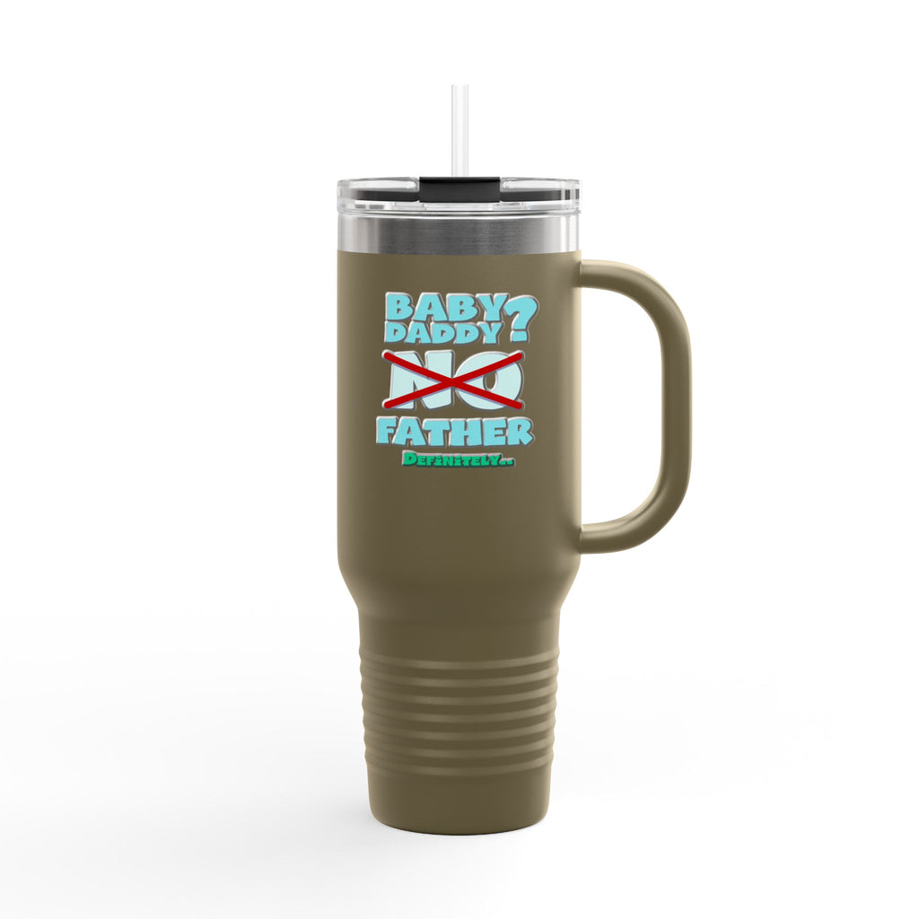 Funny Insulated Travel Mug for Dads, 40oz Father's Day Gift, Cool Summer Tumbler, Baby Daddy Mug, Perfect for Road Trips