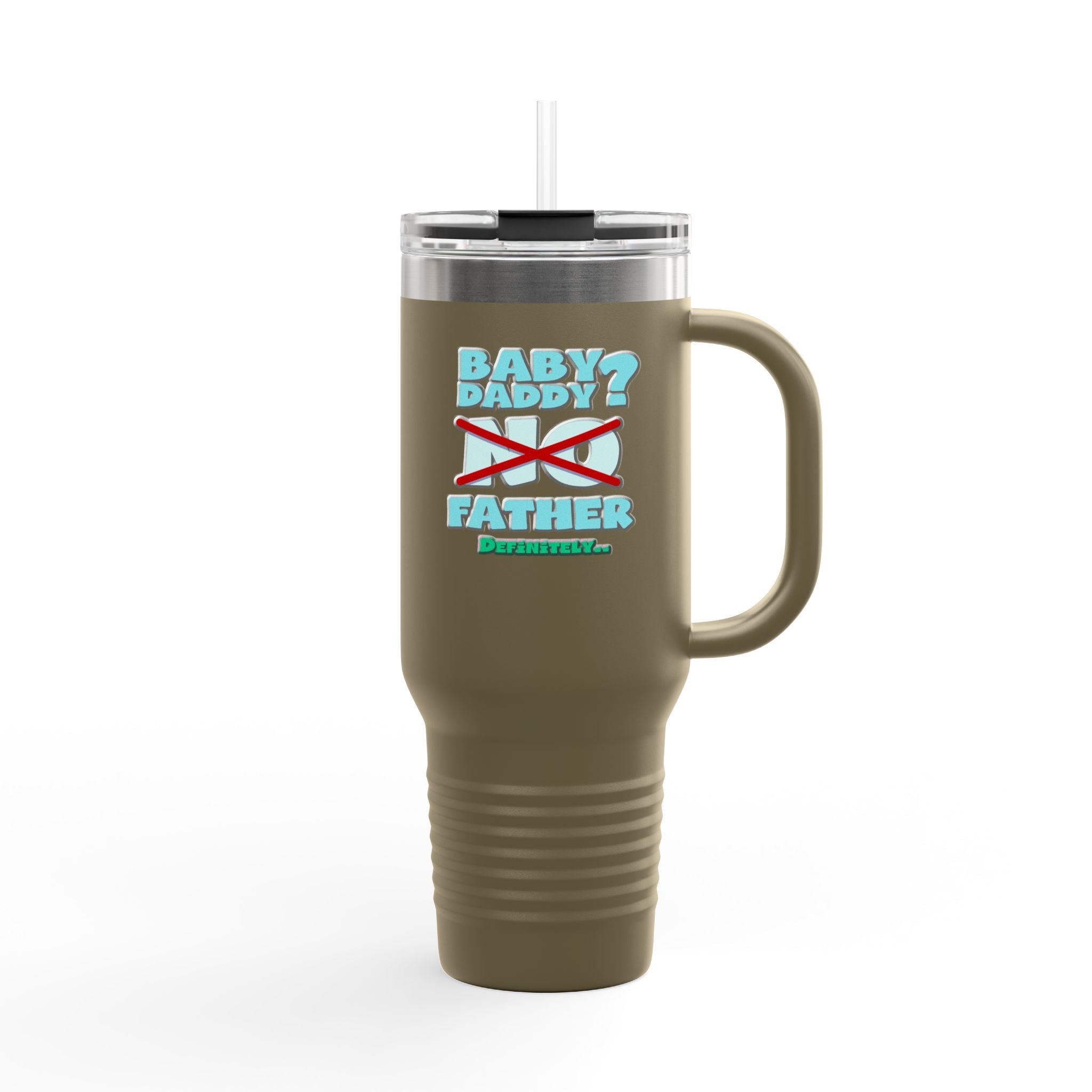 Funny Insulated Travel Mug for Dads, 40oz Father's Day Gift, Cool Summer Tumbler, Baby Daddy Mug, Perfect for Road Trips