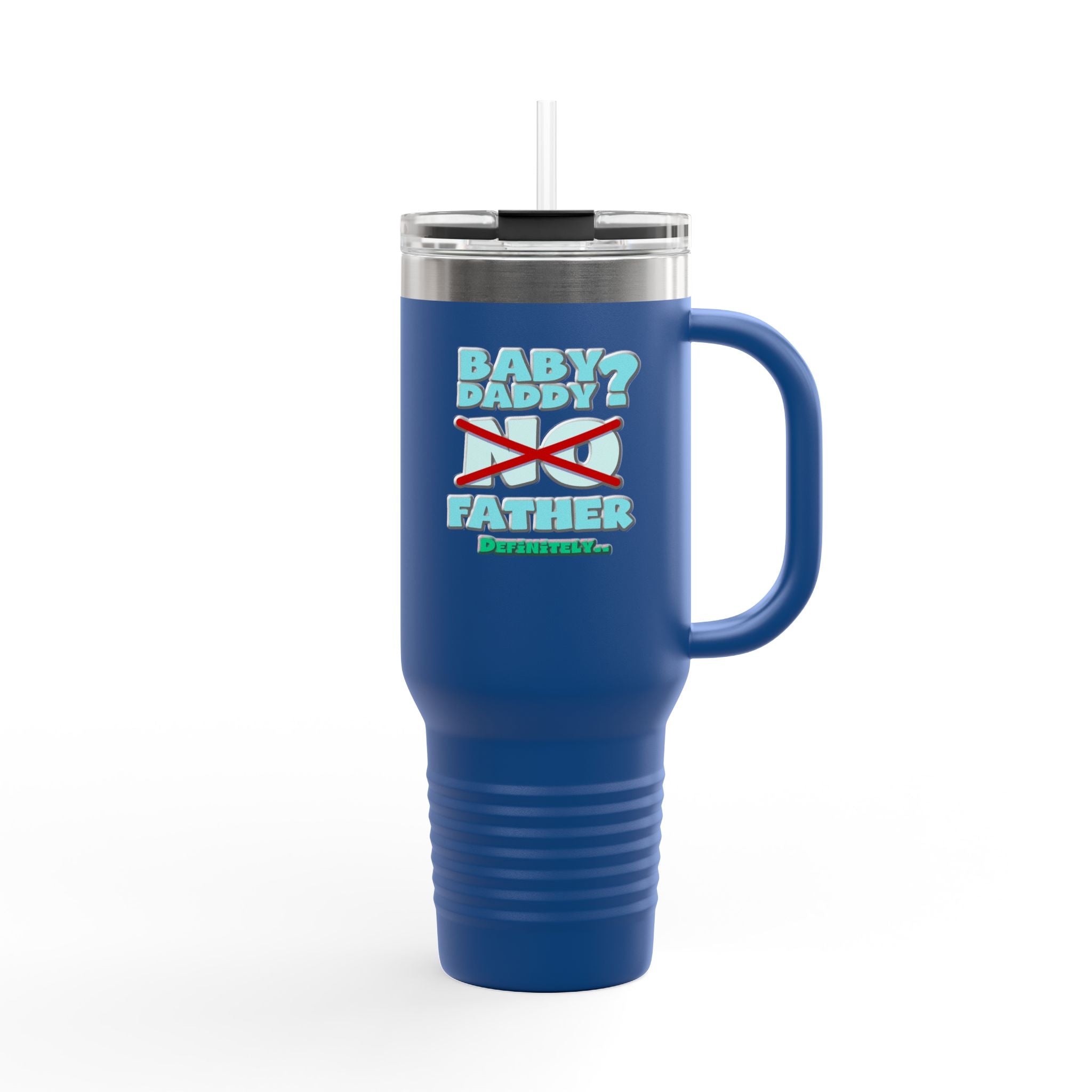 Funny Insulated Travel Mug for Dads, 40oz Father's Day Gift, Cool Summer Tumbler, Baby Daddy Mug, Perfect for Road Trips