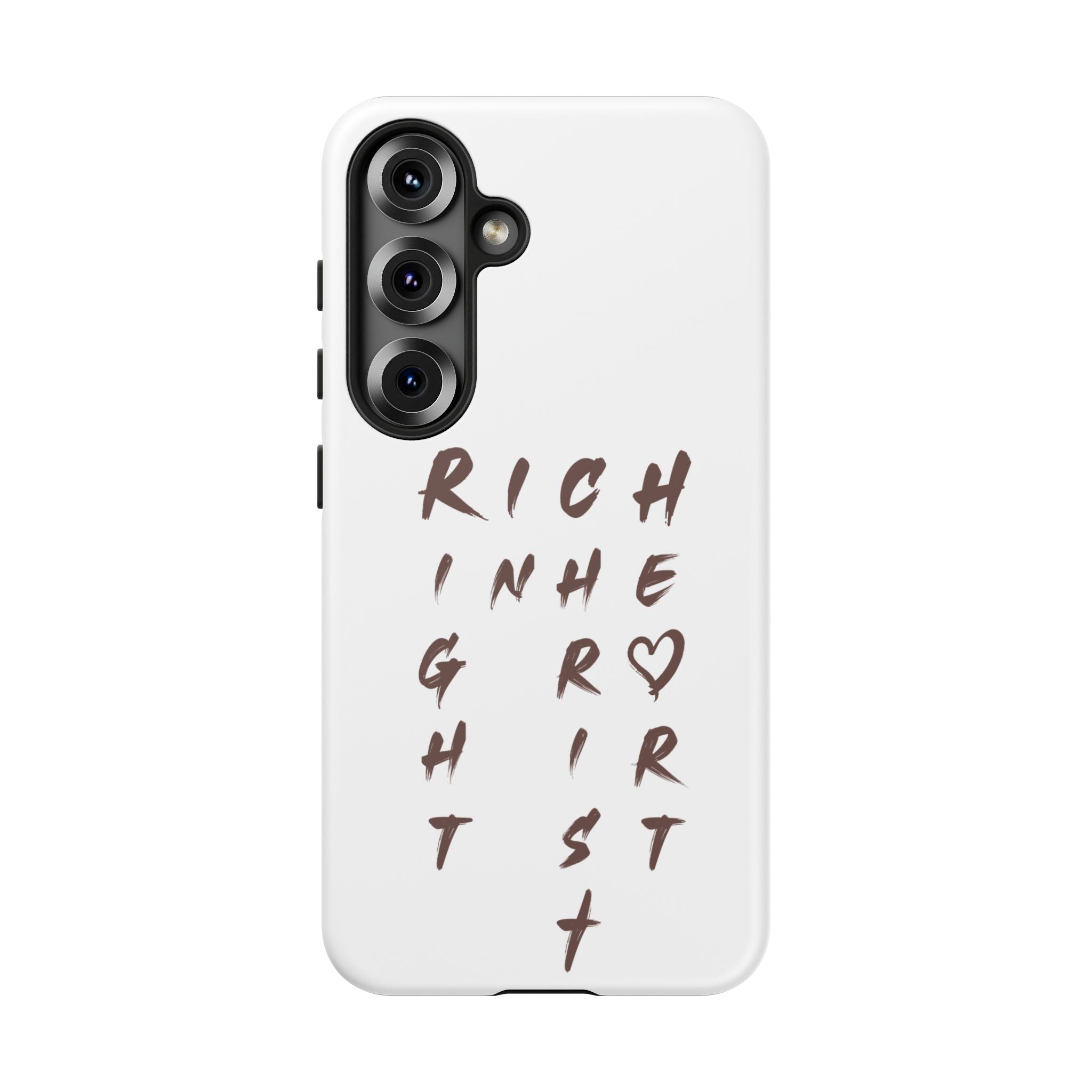 Rich in Christ Phone Case, Inspirational Phone Cover, Christian Gifts, Trendy Phone Accessory, Faith-Based Design