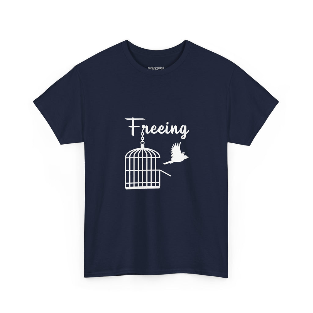 Freedom Unisex Heavy Cotton Tee, Inspirational Tee, Motivational Shirt, Gift for Spiritual Seekers, Unique Graphic Tee, Casual Everyday Wear