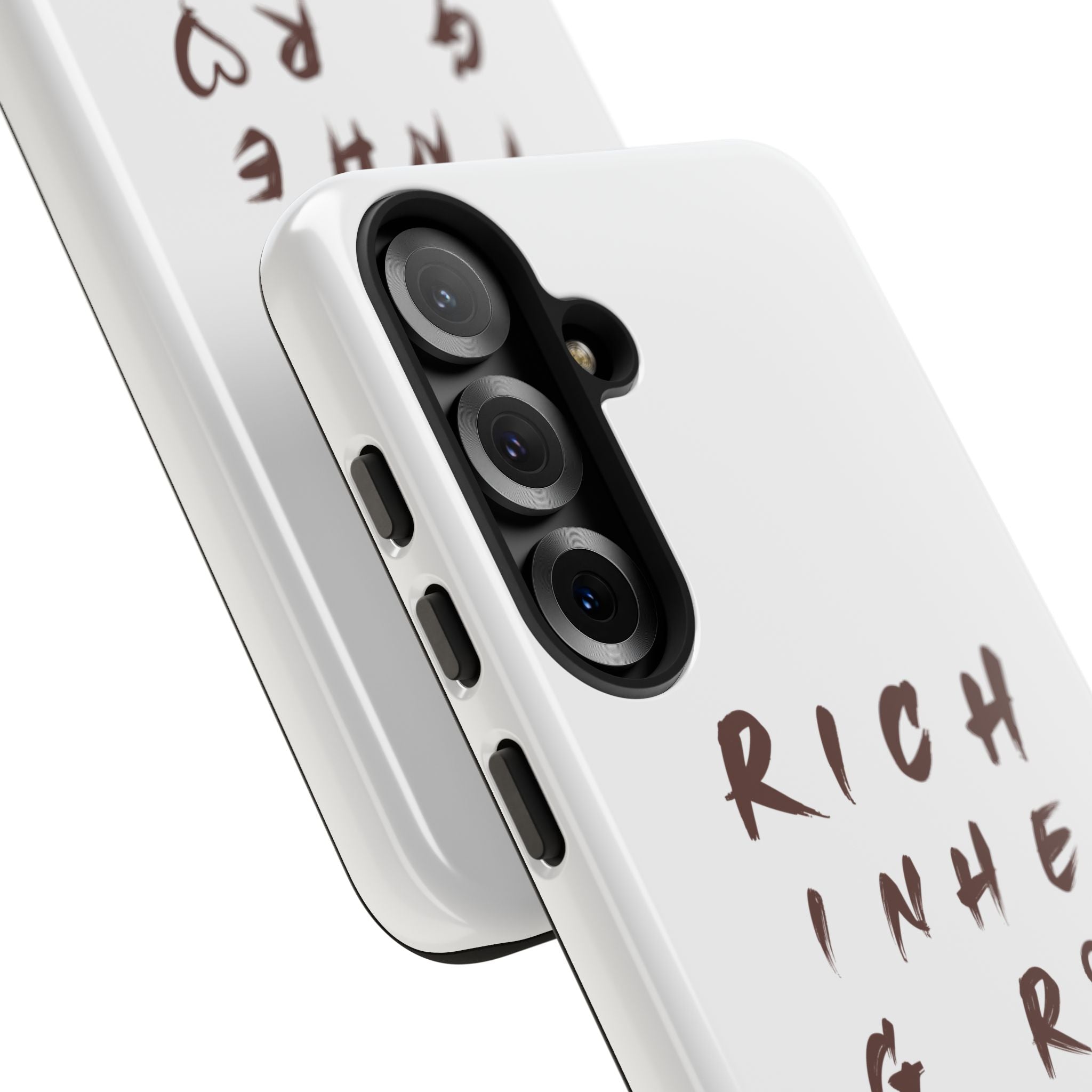 Rich in Christ Phone Case, Inspirational Phone Cover, Christian Gifts, Trendy Phone Accessory, Faith-Based Design