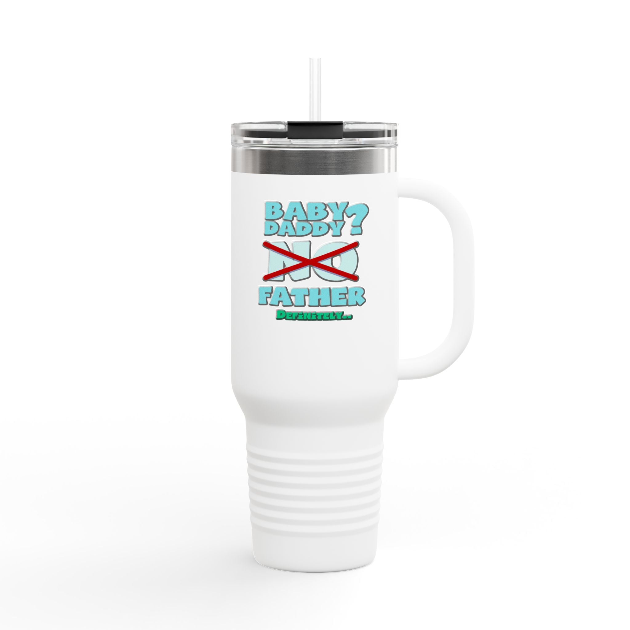 Funny Insulated Travel Mug for Dads, 40oz Father's Day Gift, Cool Summer Tumbler, Baby Daddy Mug, Perfect for Road Trips