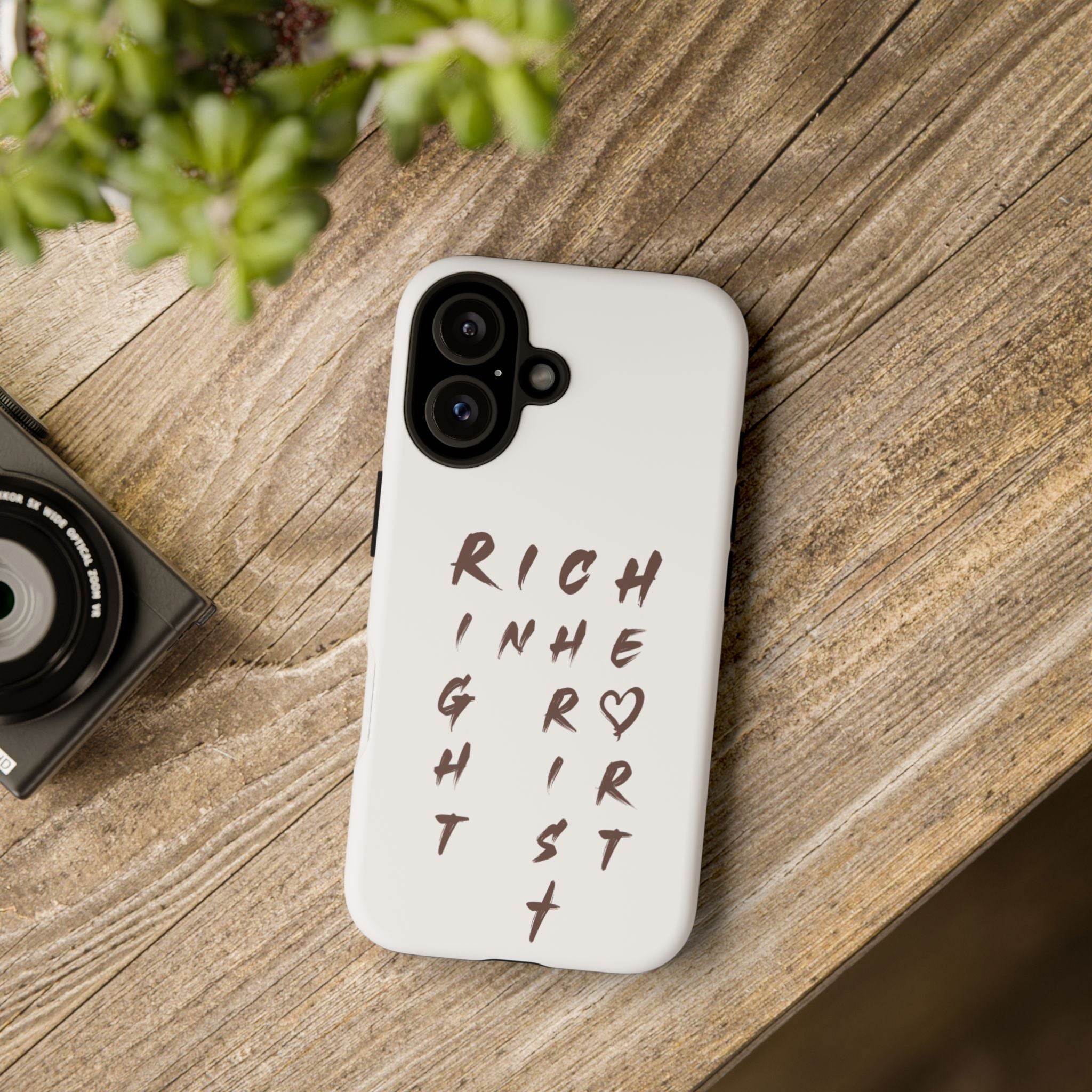 Rich in Christ Phone Case, Inspirational Phone Cover, Christian Gifts, Trendy Phone Accessory, Faith-Based Design
