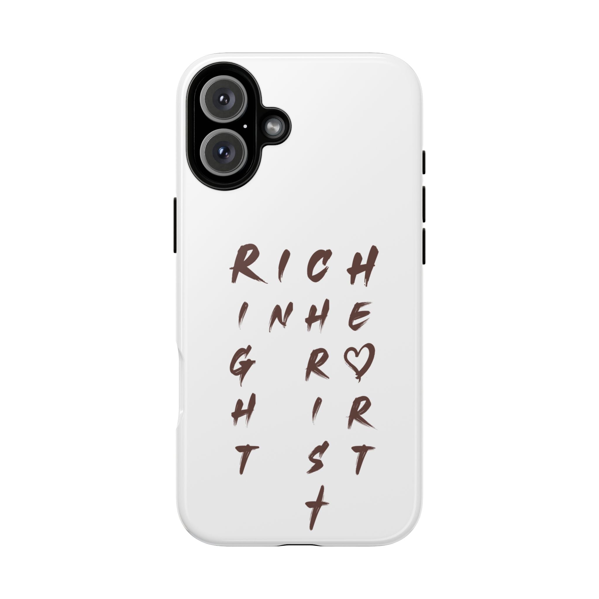 Rich in Christ Phone Case, Inspirational Phone Cover, Christian Gifts, Trendy Phone Accessory, Faith-Based Design