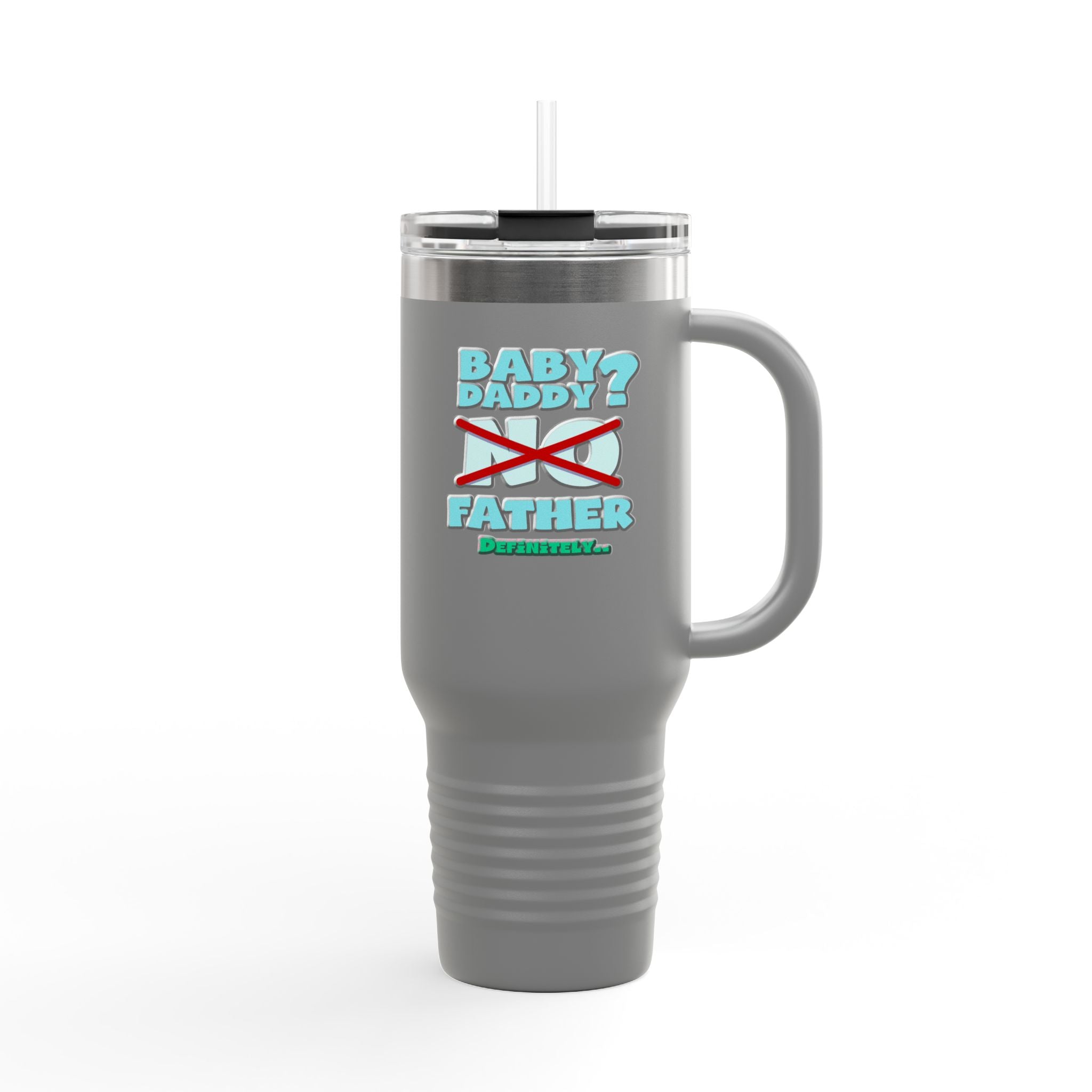 Funny Insulated Travel Mug for Dads, 40oz Father's Day Gift, Cool Summer Tumbler, Baby Daddy Mug, Perfect for Road Trips