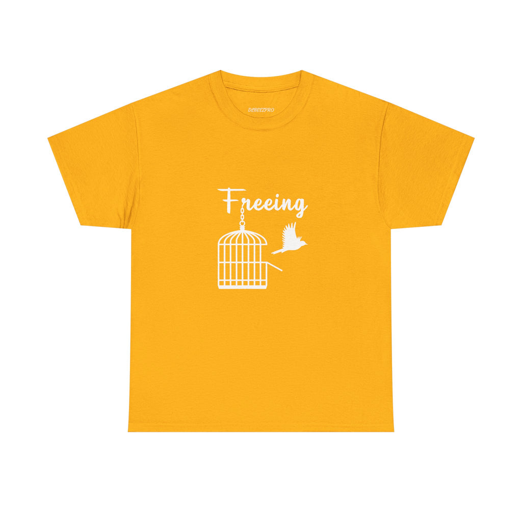 Freedom Unisex Heavy Cotton Tee, Inspirational Tee, Motivational Shirt, Gift for Spiritual Seekers, Unique Graphic Tee, Casual Everyday Wear
