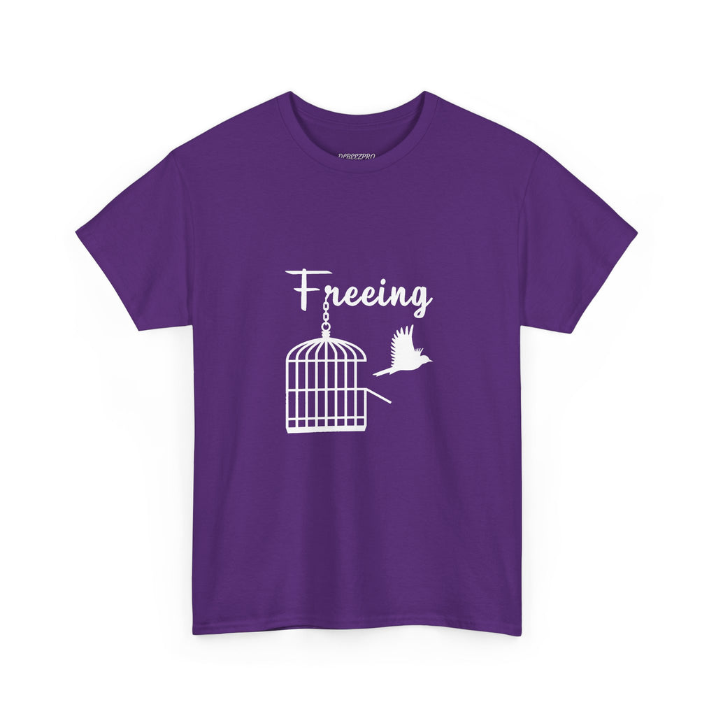 Freedom Unisex Heavy Cotton Tee, Inspirational Tee, Motivational Shirt, Gift for Spiritual Seekers, Unique Graphic Tee, Casual Everyday Wear