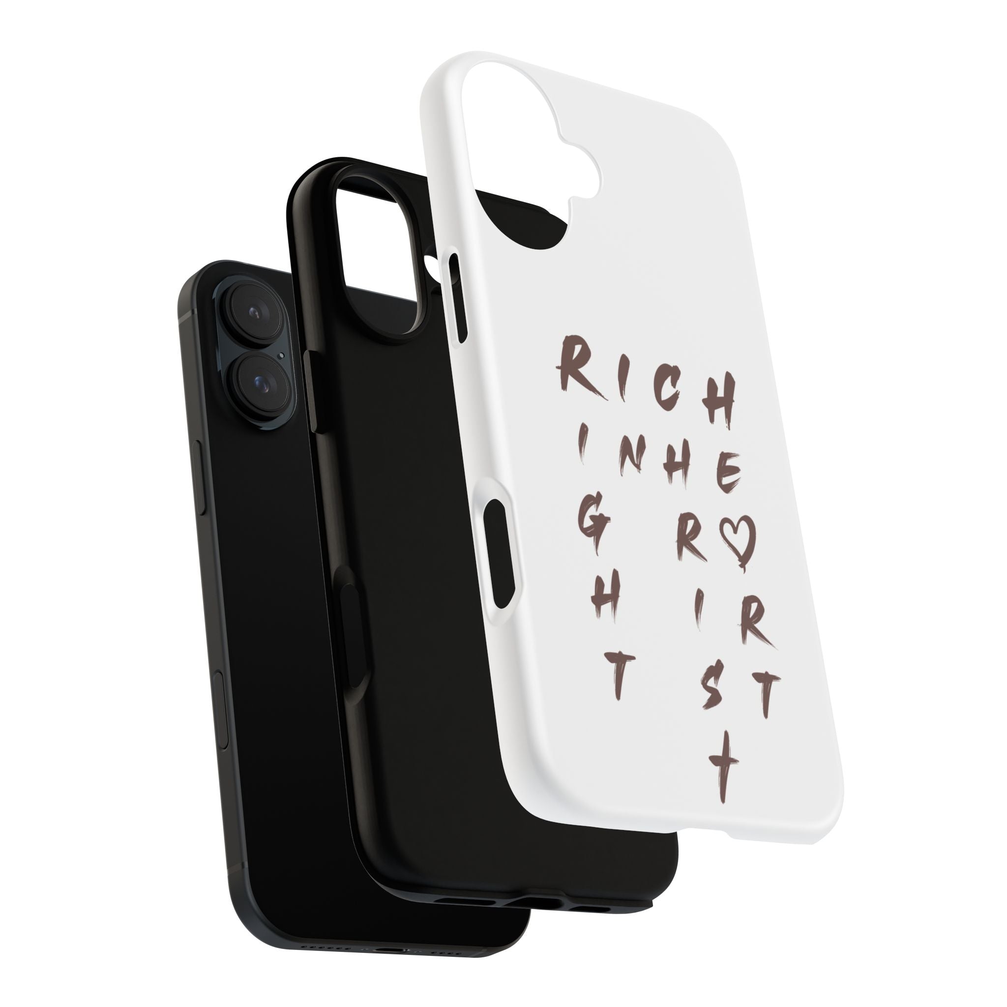 Rich in Christ Phone Case, Inspirational Phone Cover, Christian Gifts, Trendy Phone Accessory, Faith-Based Design
