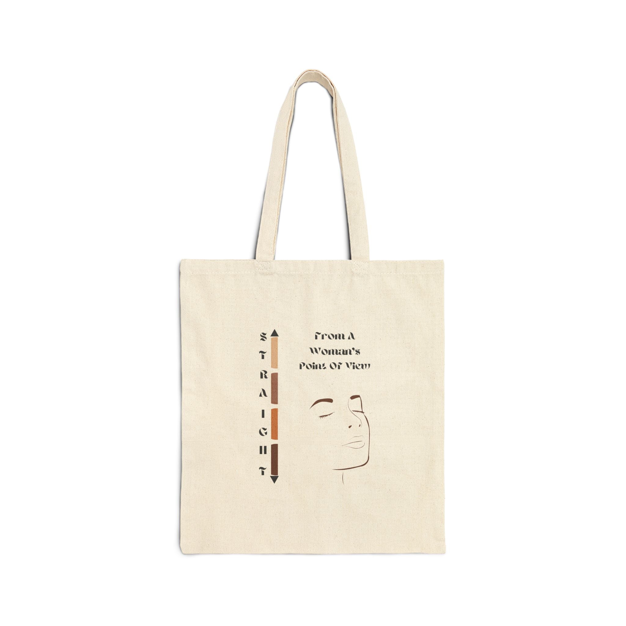 Straight From a Women's Point of View | Cotton Canvas Bag, Eco-Friendly Shopping, Gift for Her, Motivational Quote, Casual Style