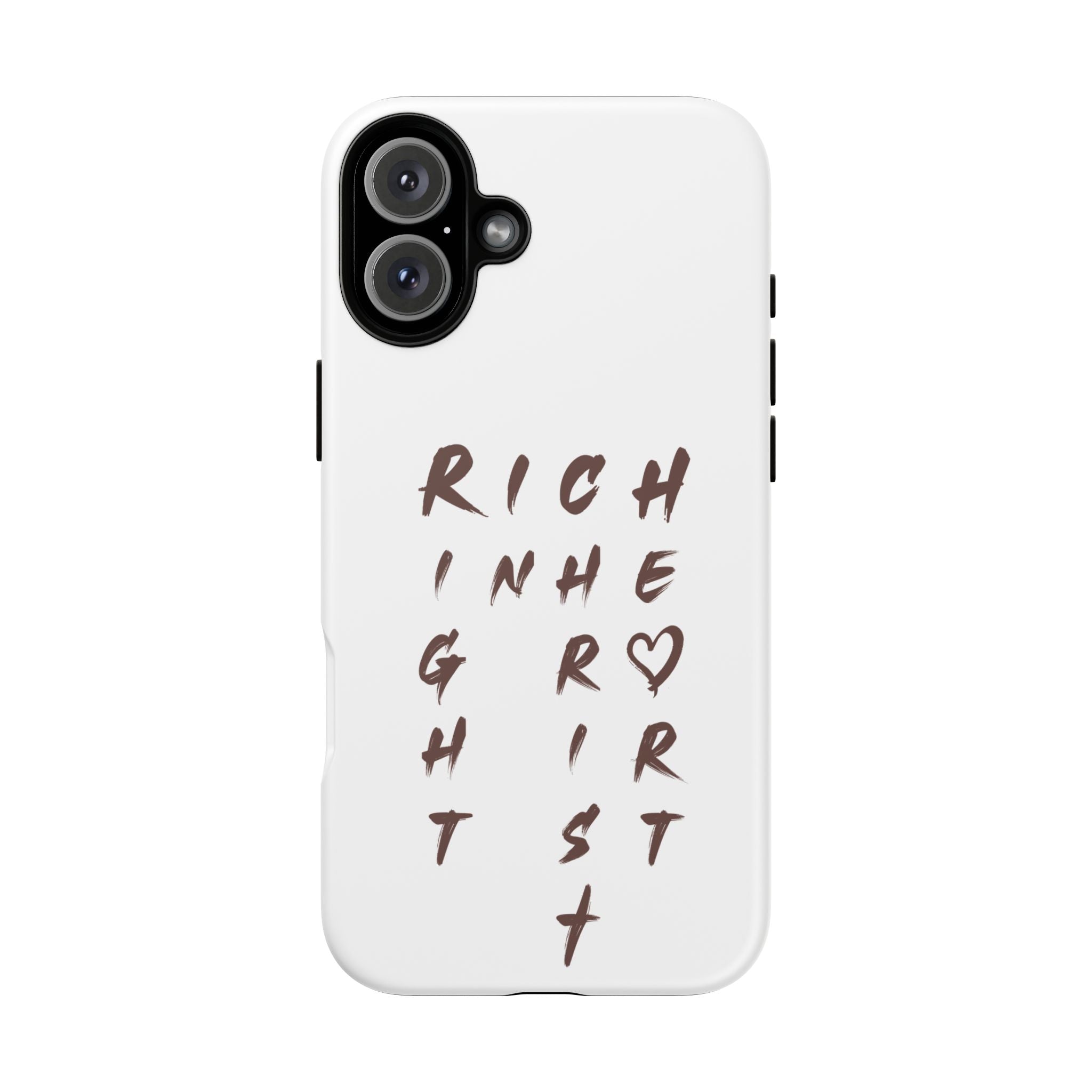Rich in Christ Phone Case, Inspirational Phone Cover, Christian Gifts, Trendy Phone Accessory, Faith-Based Design