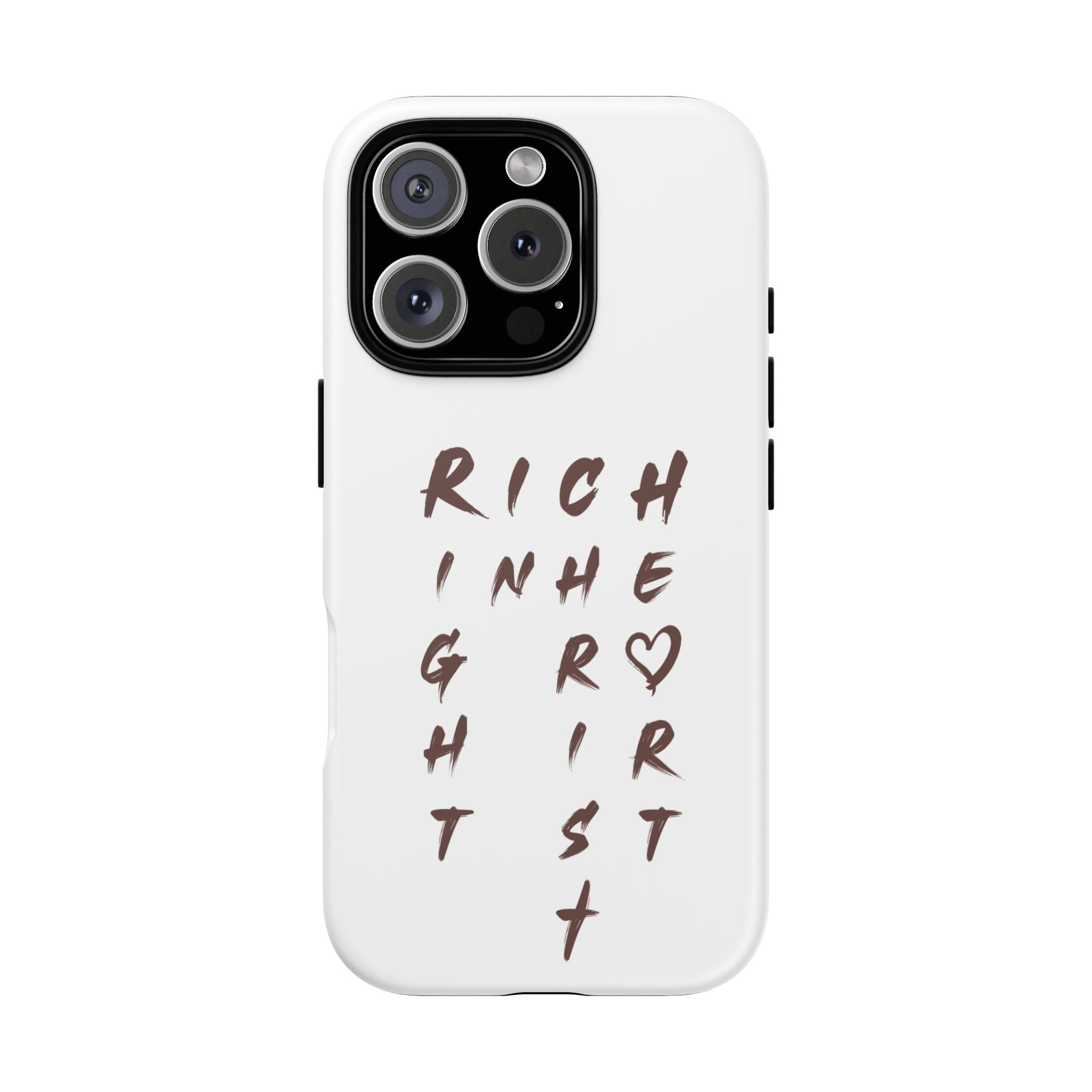 Rich in Christ Phone Case, Inspirational Phone Cover, Christian Gifts, Trendy Phone Accessory, Faith-Based Design