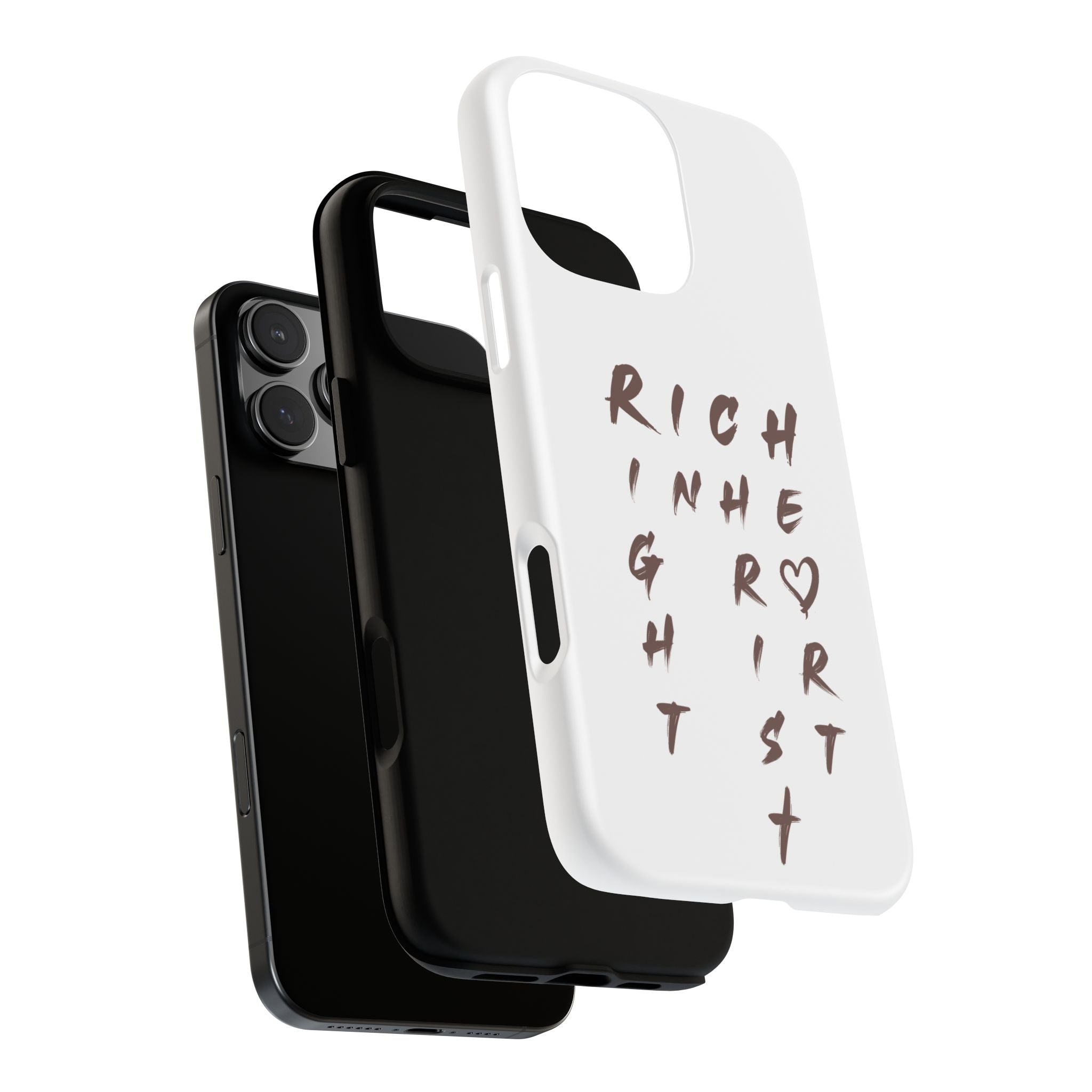 Rich in Christ Phone Case, Inspirational Phone Cover, Christian Gifts, Trendy Phone Accessory, Faith-Based Design