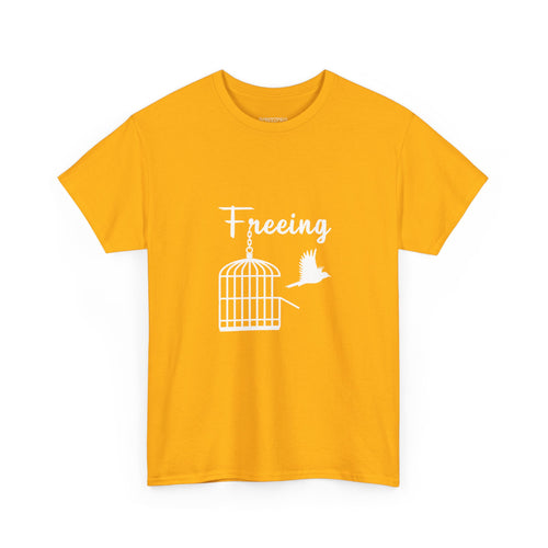 Freedom Unisex Heavy Cotton Tee, Inspirational Tee, Motivational Shirt, Gift for Spiritual Seekers, Unique Graphic Tee, Casual Everyday Wear