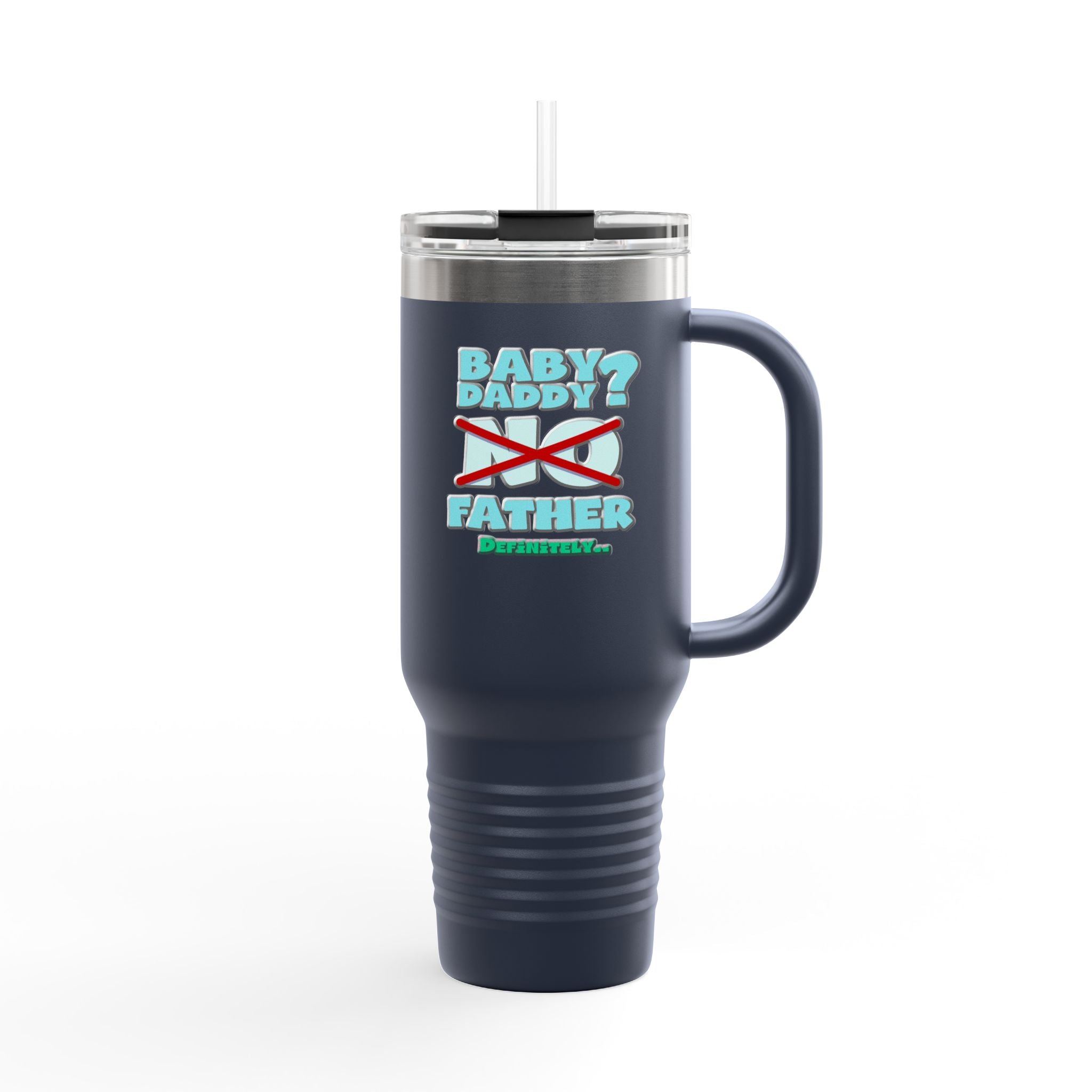 Funny Insulated Travel Mug for Dads, 40oz Father's Day Gift, Cool Summer Tumbler, Baby Daddy Mug, Perfect for Road Trips