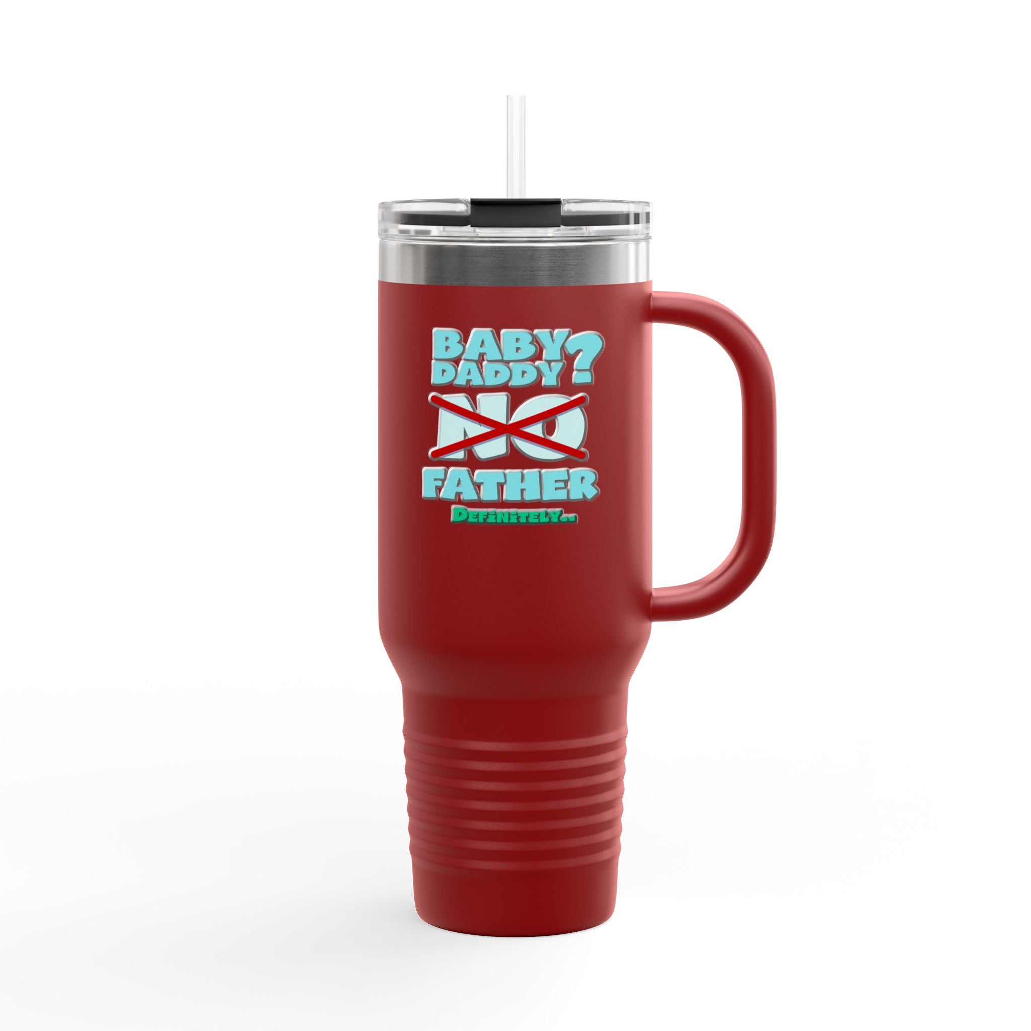 Funny Insulated Travel Mug for Dads, 40oz Father's Day Gift, Cool Summer Tumbler, Baby Daddy Mug, Perfect for Road Trips